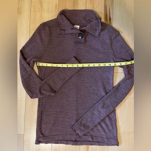 Free People Waffle Knit Mock Neck Long Sleeve Shirt